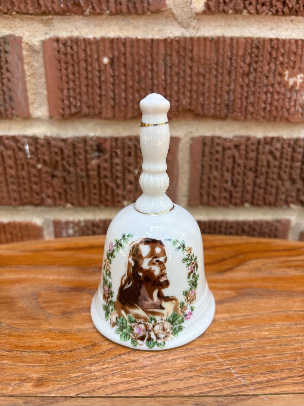 Religious Porcelain Bell Vintage Christian Collectible Jesus Display